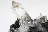 Quartz Crystals On Sparkling Bladed Hematite - Lechang Mine #226002-5